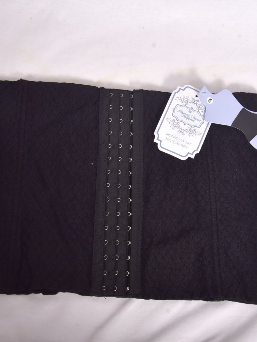 NWT Heavenly Secrets Shapewear Waist Cincher Black Hook Eye Women's 3X